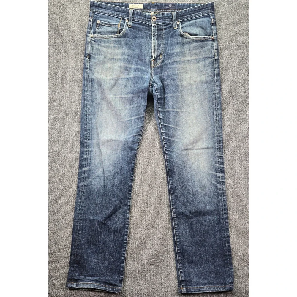 AG Adriano Goldschmied The Graduate Jeans Mens 34x34 (34x31) Blue Tailored Leg